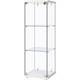 Glass Display Cabinet 3-Shelf Glass Curio Cabinet Trophy Case Bookshelf with Lock