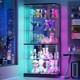 Glass Display Cabinet with RGB Lights, 5-Tier Figure Display Cases with Locks