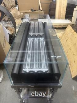 Glass Floor Standing Retail Display Case, Enclosed Storage Area