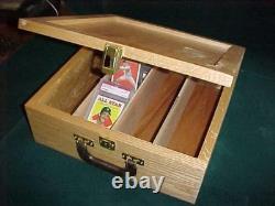 Graded Trading Card Display Case 165+ PSA Slabs USA Sport Oak Wood Storage Box
