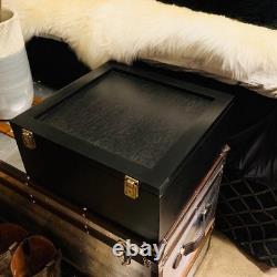 Graded Trading Card Display Case 165+ PSA Slabs USA Sport Oak Wood Storage Box