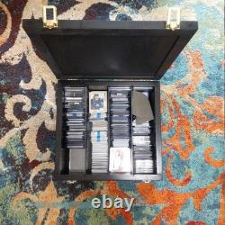 Graded Trading Card Display Case 165+ PSA Slabs USA Sport Oak Wood Storage Box