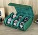Green Genuine Leather Hexagon Watch Roll 2/3/4/6/8 Slot Storage Display Case