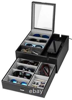 HOUNDSBAY Lookout Sunglasses and Eyeglasses Organizer Storage Display Case Dr