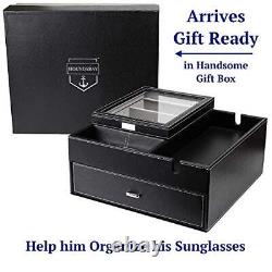 HOUNDSBAY Lookout Sunglasses and Eyeglasses Organizer Storage Display Case Dr