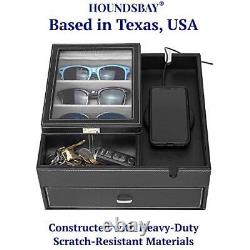 HOUNDSBAY Lookout Sunglasses and Eyeglasses Organizer Storage Display Case Dr