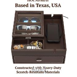 HOUNDSBAY Lookout Sunglasses and Eyeglasses Organizer Storage Display Case Dr