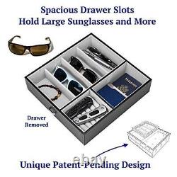 HOUNDSBAY Lookout Sunglasses and Eyeglasses Organizer Storage Display Case Dr