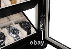 Hand Made 18 Watch Cabinet Luxury Case Storage Display Box Jewellery Watches 61b
