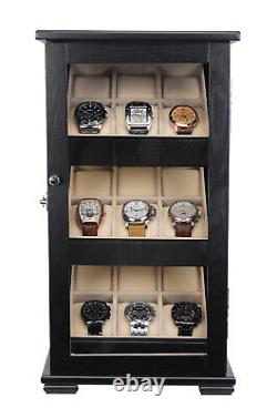 Hand Made 18 Watch Cabinet Luxury Case Storage Display Box Jewellery Watches 61c