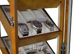 Hand Made 18 Watch Cabinet Luxury Case Storage Display Box Jewellery Watches 69c