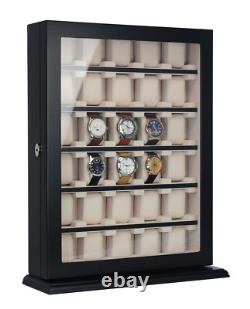 Hand Made 30 Watch Cabinet Luxury Case Storage Display Box Jewellery 51