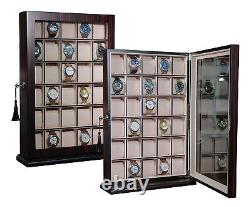 Hand Made 30 Watch Cabinet Luxury Case Storage Display Box Jewellery Watches 60c