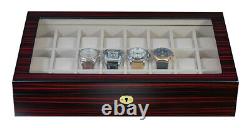 Hand Made Watch Cabinet Luxury Case Storage Display Box Jewellery Watches tw9