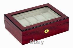 Hand Made Watch Jewelry Display Storage Holder Case Glass Box Organizer Gift 58c