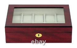 Hand Made Watch Jewelry Display Storage Holder Case Glass Box Organizer Gift 58c