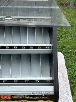 Hanson Drill Bits Counter Top Store Display Case Cabinet 15 X 13