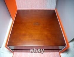 Hermes EX-Large & EX-Heavy Lacquer Wood & Suede Lined Watch Jewelry Display Case