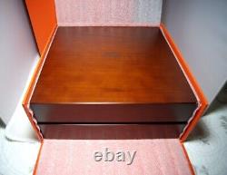 Hermes EX-Large & EX-Heavy Lacquer Wood & Suede Lined Watch Jewelry Display Case