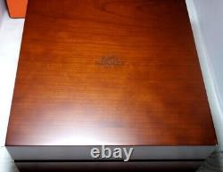 Hermes EX-Large & EX-Heavy Lacquer Wood & Suede Lined Watch Jewelry Display Case