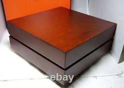 Hermes EX-Large & EX-Heavy Lacquer Wood & Suede Lined Watch Jewelry Display Case