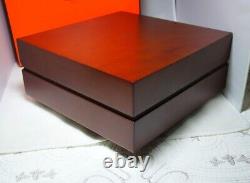 Hermes EX-Large & EX-Heavy Lacquer Wood & Suede Lined Watch Jewelry Display Case