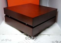 Hermes EX-Large & EX-Heavy Lacquer Wood & Suede Lined Watch Jewelry Display Case