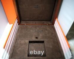 Hermes EX-Large & EX-Heavy Lacquer Wood & Suede Lined Watch Jewelry Display Case