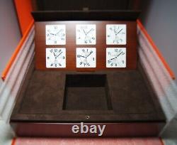 Hermes EX-Large & EX-Heavy Lacquer Wood & Suede Lined Watch Jewelry Display Case