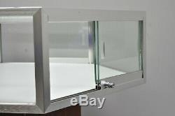 Hexagonal Glass Palay Display Sliding Door Retail Jewelry Store Display Case