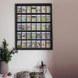Hinged Acrylic Sports Card Display Case Lockable Vertical Storage Solution