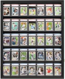 Hinged Acrylic Sports Card Display Case Lockable Vertical Storage Solution