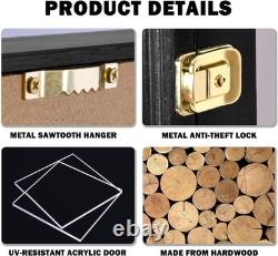 Hinged Acrylic Sports Card Display Case Lockable Vertical Storage Solution