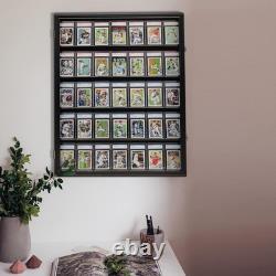 Hinged Acrylic Sports Card Display Case Lockable Vertical Storage Solution