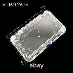 Hinged Display Box Acrylic Membrane Case Storage Jewelry Chip Shockproof