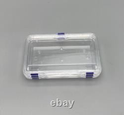 Hinged Display Box Acrylic Membrane Case Storage Jewelry Chip Shockproof Clear