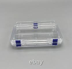 Hinged Display Box Acrylic Membrane Case Storage Jewelry Chip Shockproof Clear