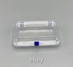 Hinged Display Box Acrylic Membrane Case Storage Jewelry Chip Shockproof Clear