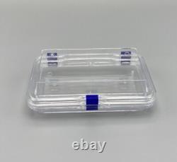 Hinged Display Box Acrylic Membrane Case Storage Jewelry Chip Shockproof Clear