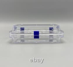 Hinged Display Box Acrylic Membrane Case Storage Jewelry Chip Shockproof Clear