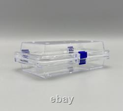 Hinged Display Box Acrylic Membrane Case Storage Jewelry Chip Shockproof Clear