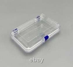 Hinged Display Box Acrylic Membrane Case Storage Jewelry Chip Shockproof Clear