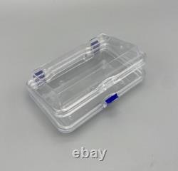 Hinged Display Box Acrylic Membrane Case Storage Jewelry Chip Shockproof Clear