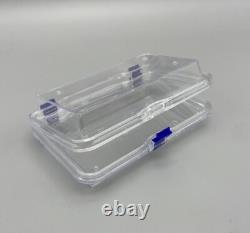 Hinged Display Box Acrylic Membrane Case Storage Jewelry Chip Shockproof Clear