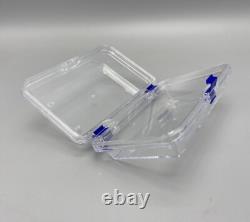 Hinged Display Box Acrylic Membrane Case Storage Jewelry Chip Shockproof Clear