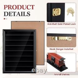 Ho Scale Model Train Display Case Rack Wall Cabinet Lockable with W98% UV P
