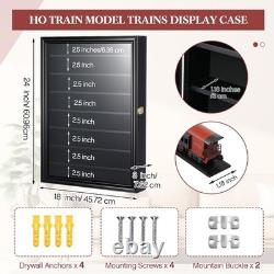 Ho Scale Model Train Display Case Rack Wall Cabinet Lockable with W98% UV P