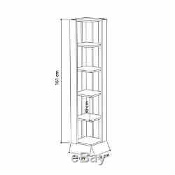 Hokku Corner Bookcase Display Shelf Shelves Rack Library Storage Organiser UK