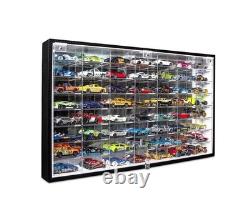 Hot Wheels 1/64 Scale Diecast Display Case Storage Cabinet Shelf Wall Mount Rack