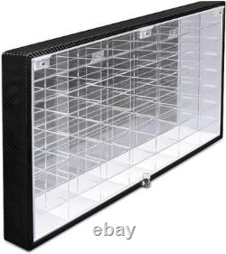 Hot Wheels Display Case 1/64 Scale Diecast Storage Cabinet Shelf Wall Mount Rack
